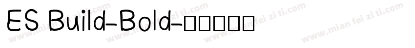 ES Build-Bold字体转换